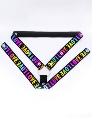 Dây đeo khoá jockstrap chữ LOVE - Cầu vồng