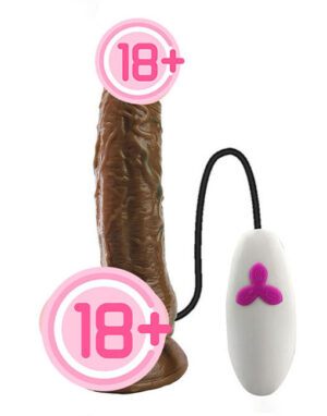 Dương vật giả rung xoay Royal Ares 20×4cm sạc USB - Nâu