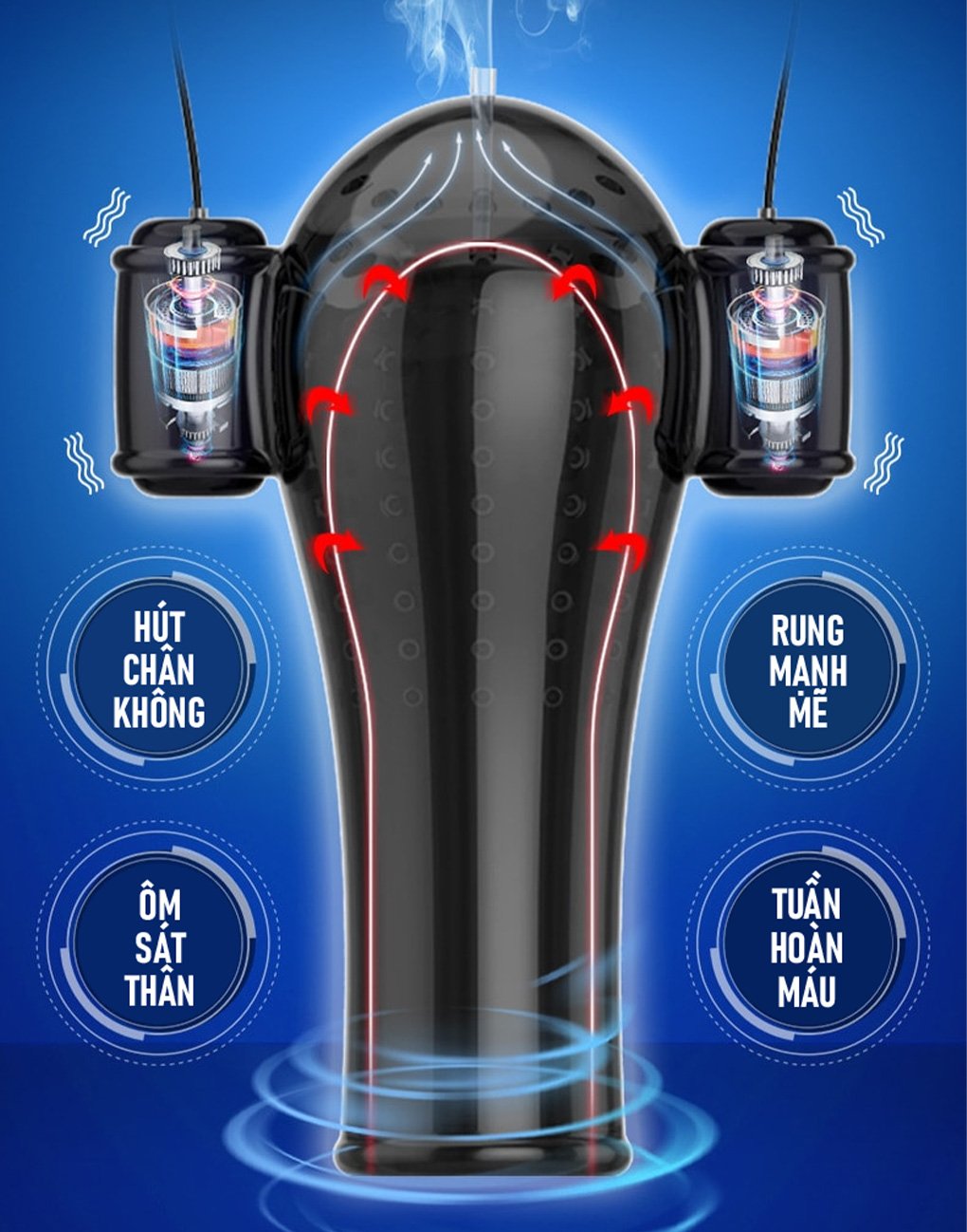 Máy rung kích thích đầu khấc có hút chân không Pleasure More - Ảnh 2