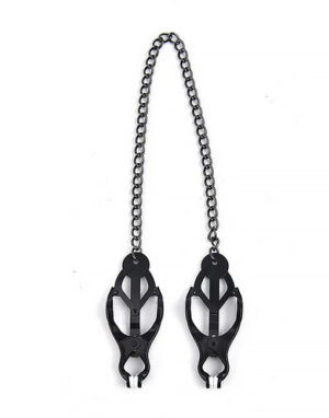 Kẹp vú clover kim loại - Đen