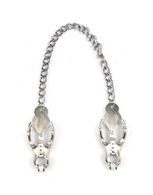 Kẹp vú clover kim loại - Bạc