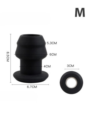 Phích cắm lỗ rỗng silicone có khấc - M