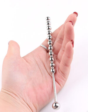 Que thông niệu đạo chuỗi hạt inox 15cm - 8mm