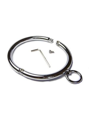 Vòng cổ BDSM inox bản tròn - 14cm