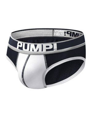 Quần lót tam giác nam có lỗ thoáng khí PUMP - Xanh trắng, XL