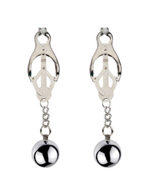 Kẹp vú clover kèm tạ bi - Tạ bi bạc