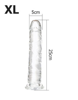 Dương vật giả không bìu trong suốt Snailage - XL