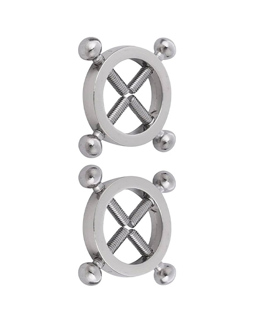 Kẹp vú kim loại bản tròn chữ thập - Ảnh 3