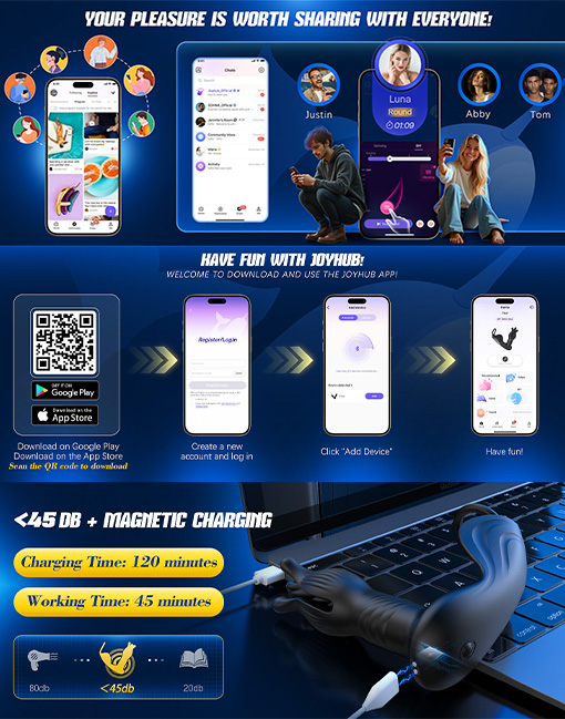 Phích cắm rung hình hoa đóng mở kèm vòng đeo điều khiển app - Ảnh 6