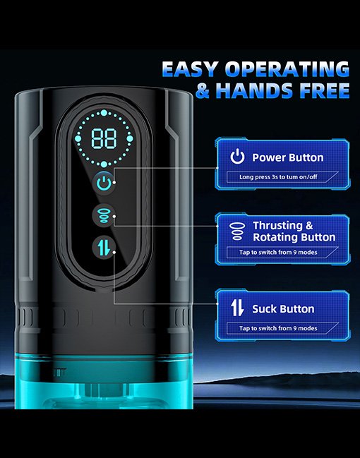 Máy thủ dâm xoay và thụt tự động Hurricane 9 chế độ - Ảnh 4