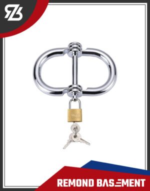 Còng tay chân BDSM inox dính liền