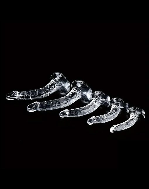 Dương vật giả thiết kế cong trong suốt Snailage - Ảnh 3