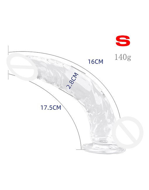 Dương vật giả thiết kế cong trong suốt Snailage - Ảnh 5
