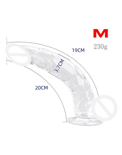 Dương vật giả thiết kế cong trong suốt Snailage - Ảnh 6