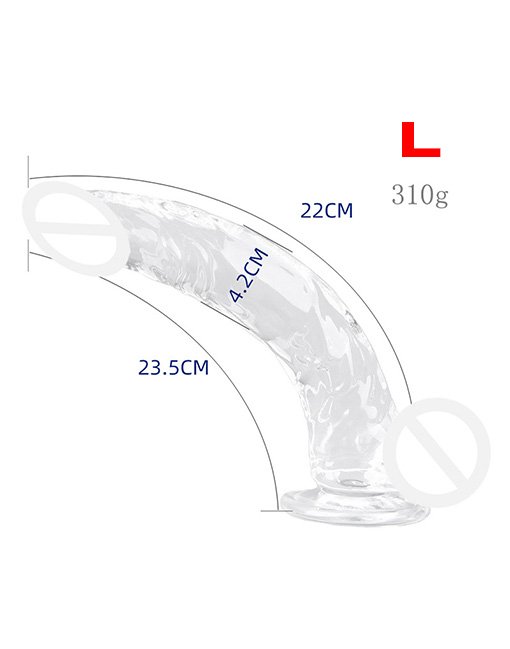 Dương vật giả thiết kế cong trong suốt Snailage - Ảnh 7