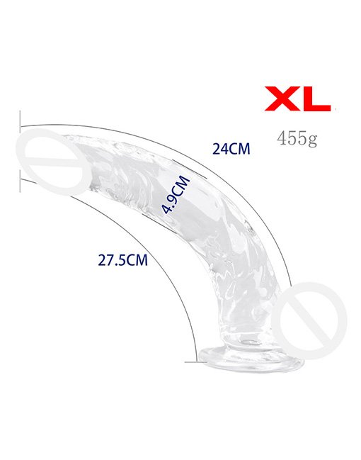 Dương vật giả thiết kế cong trong suốt Snailage - Ảnh 8