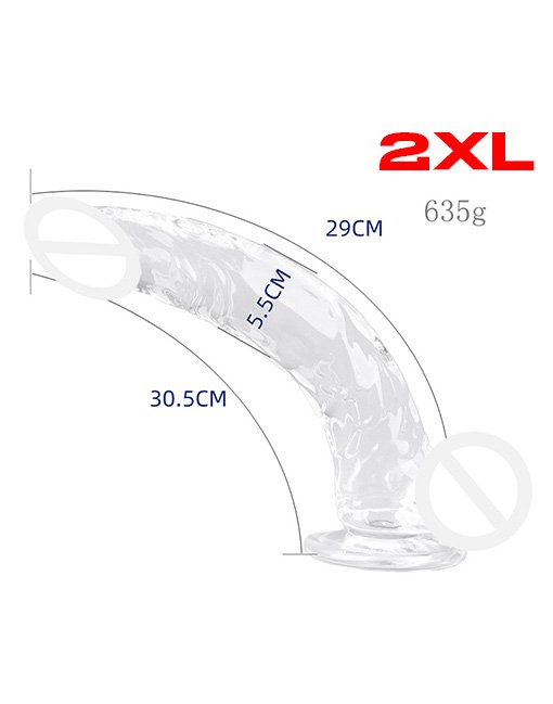 Dương vật giả thiết kế cong trong suốt Snailage - Ảnh 9