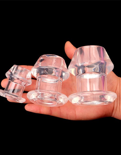 Phích cắm hậu môn lỗ rỗng hình thang trong suốt - Ảnh 3