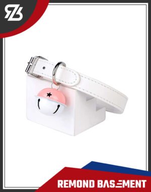 Vòng cổ da có chuông 2 màu