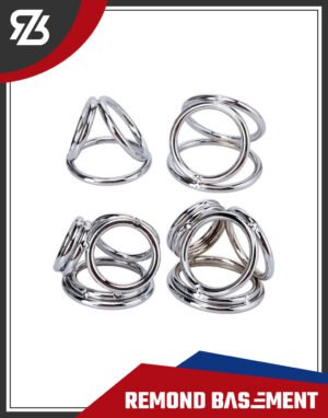 Vòng đeo dương vật inox 3 lỗ / 4 lỗ